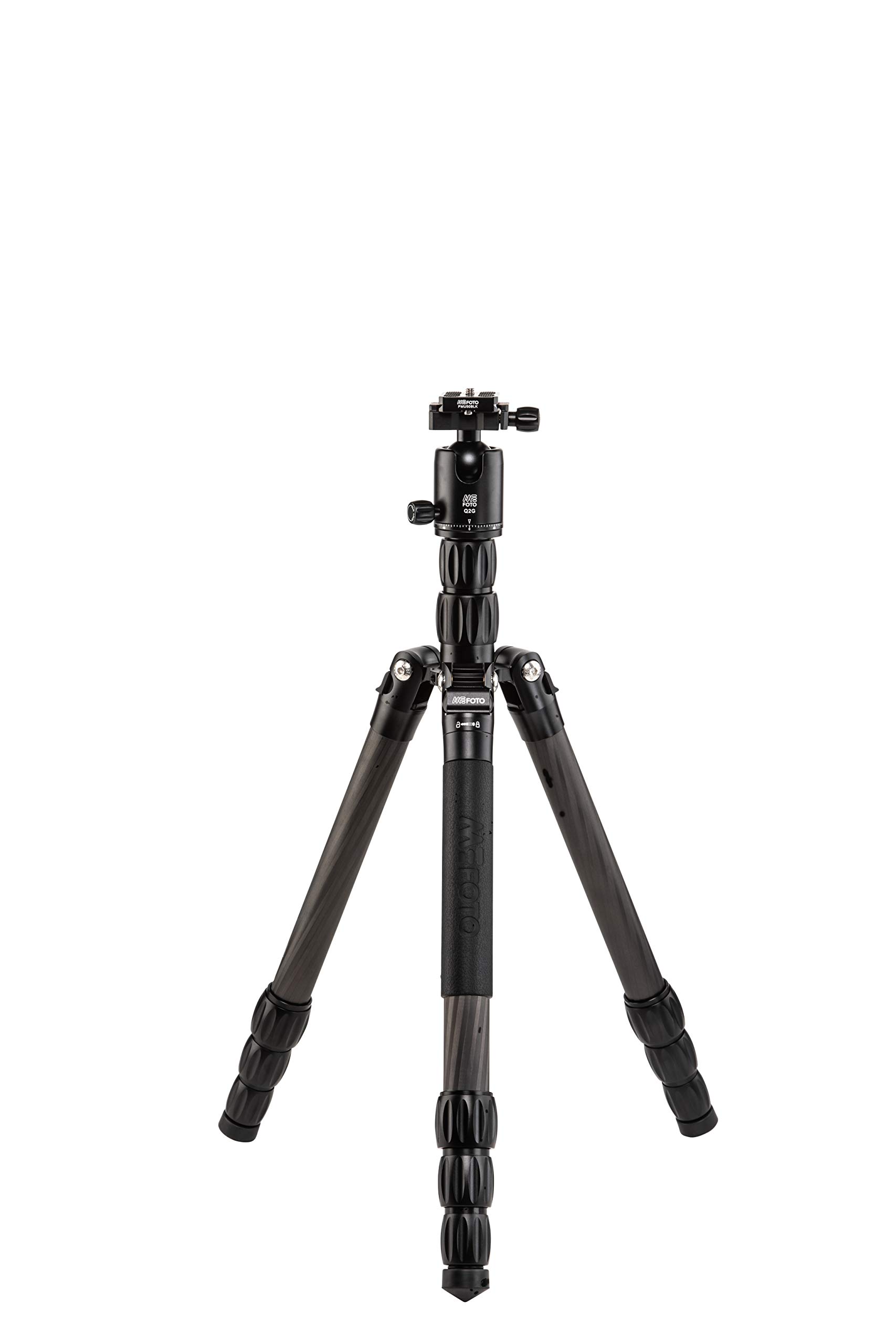 MeFOTO Globetrotter S 61.6" Carbon Fiber Travel Tripod/Monopod w/Case, Twist Locks, Dual Action Ballhead w/Arca Swiss Plate for Mirrorless/DSLR Sony Nikon Canon Fuji - Black (GTSCBLK)