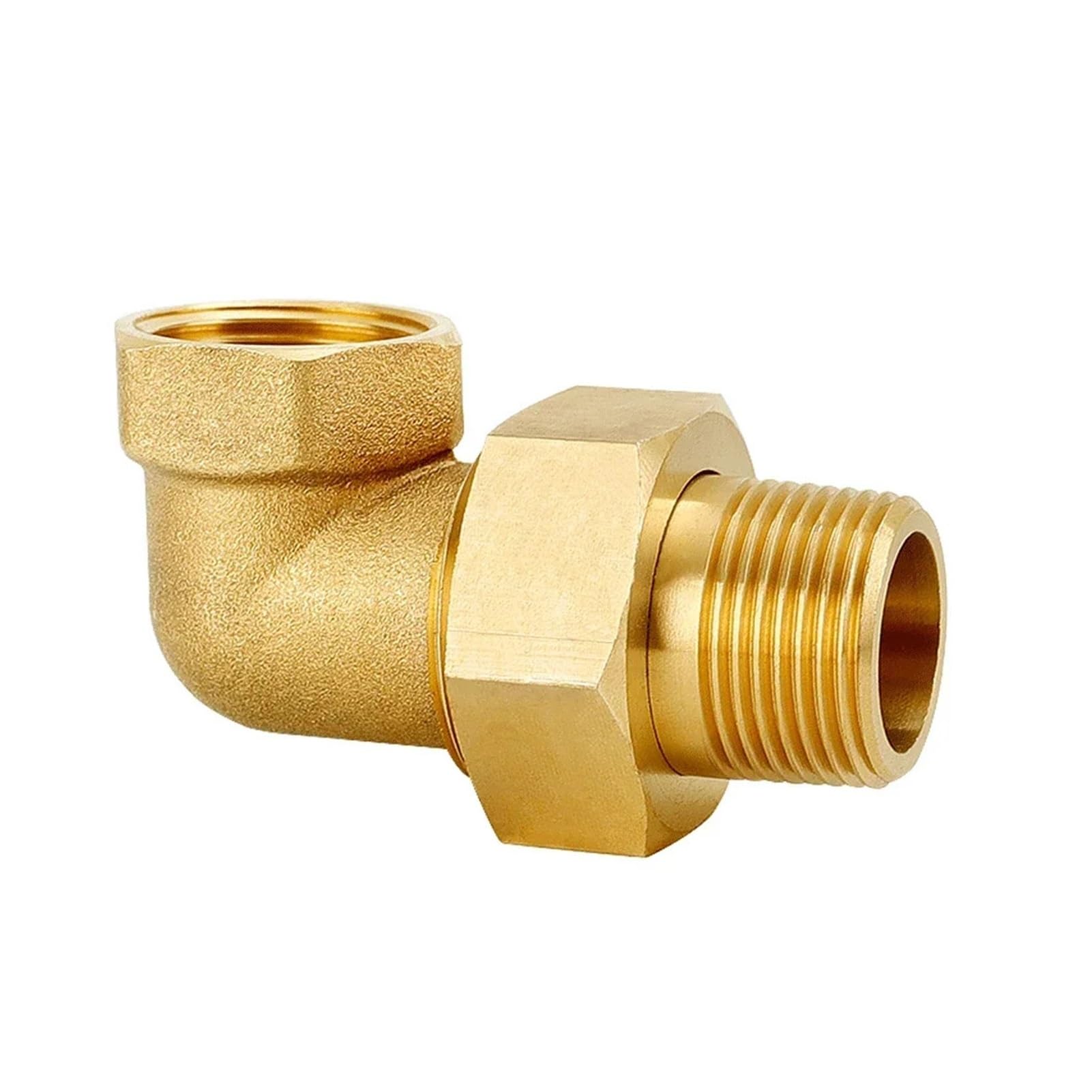 Conector de acoplamiento tubería latón con rosca hembra a macho, adaptador agua y unión engrosamiento(Soft Seal,1")