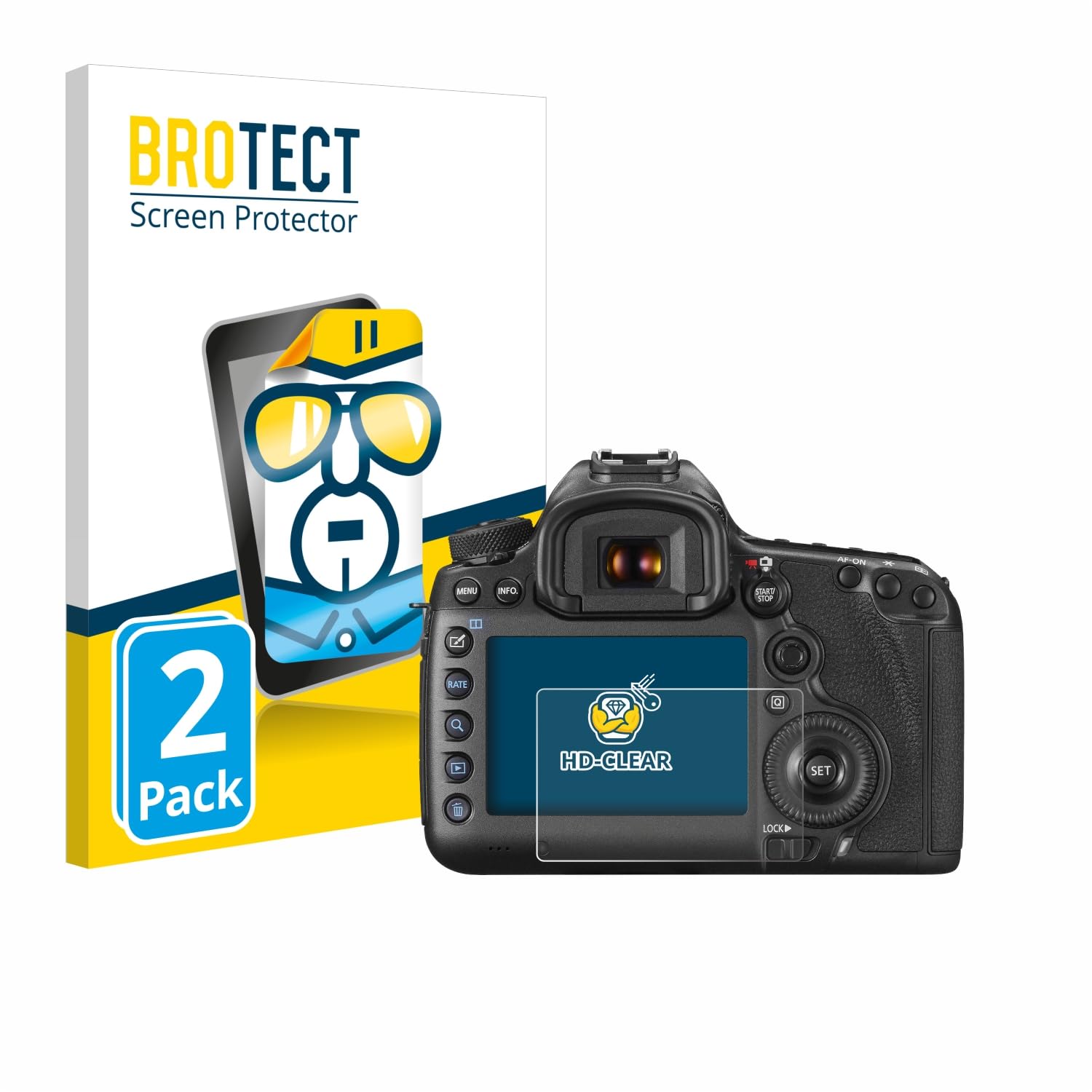 brotect Pellicola Protettiva per Canon EOS 80D Protezione Schermo (2 Pezzi) [Trasparente, Anti-Impronte