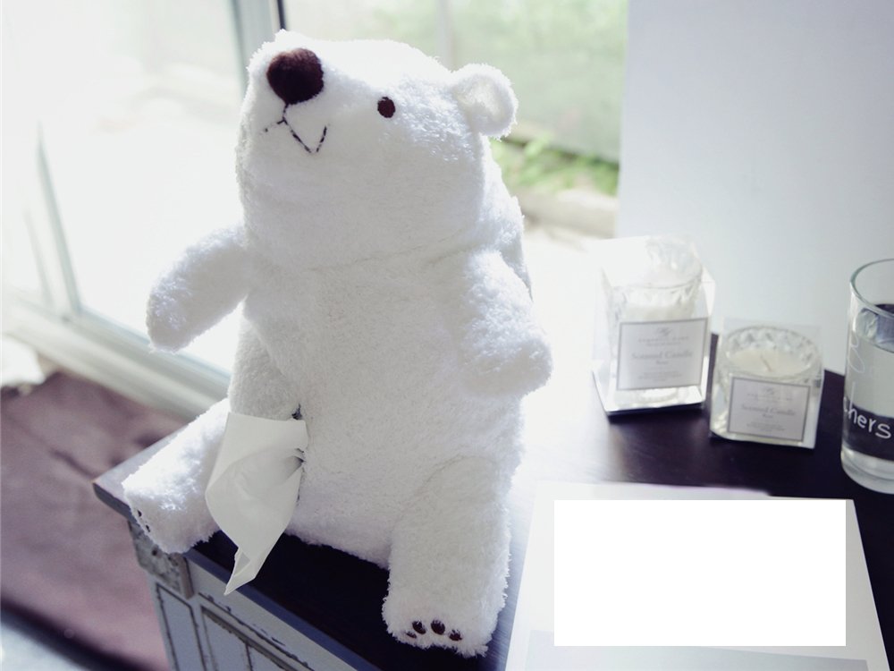 Amazon｜MILEE ティッシュケース シロクマ くまちゃん｜ティッシュ