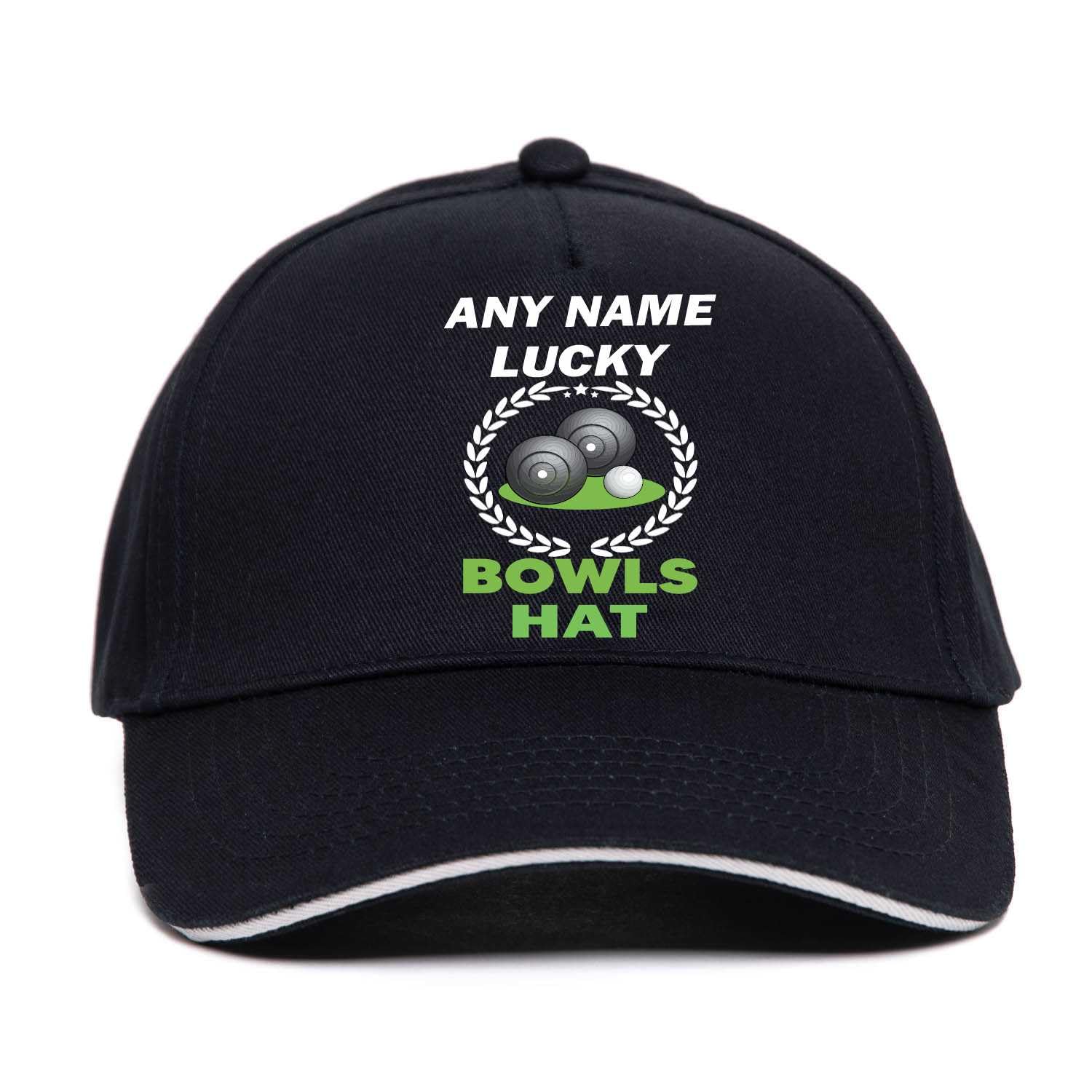 Print4U Lucky Bowls Baseball Cap Personalise with Any Name Gift for Men & Women Black