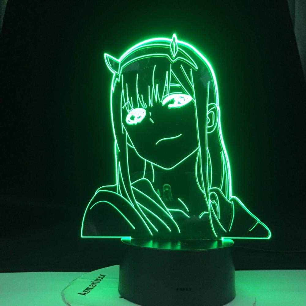 lzmlzm , KATA Anime Lamp 2 Patterns Zero Two Figure Gift for