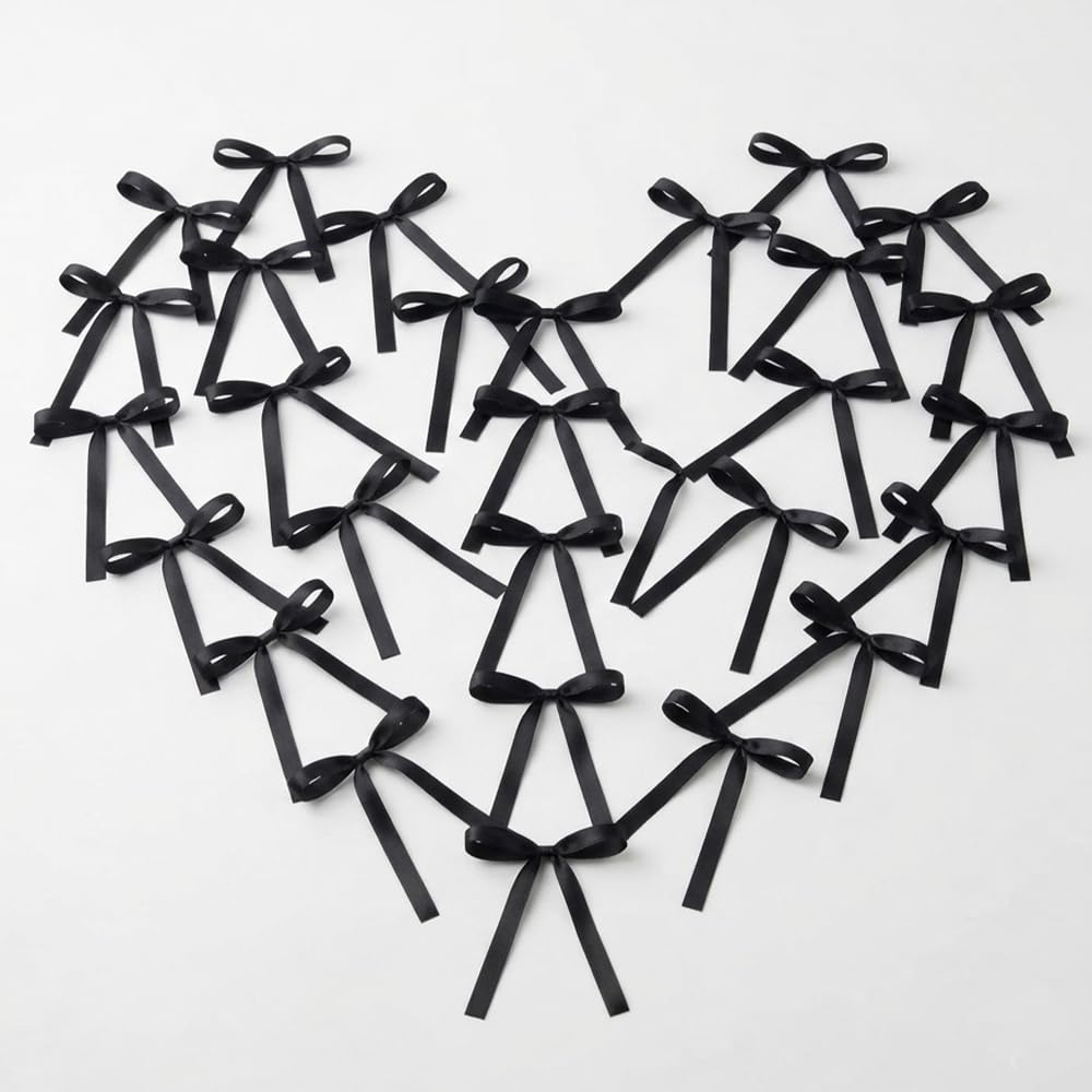 Black Bowknots for Cake Decoration, Elegant Butterfly Shape