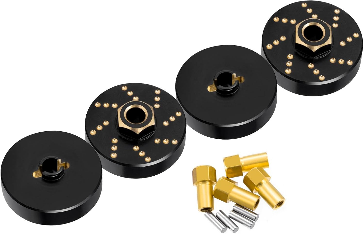 Brass Wheel Weights RC Hex Adaptor Combiner Upgrade Part for 1/18 Tra-xxas TRX4M Bronco Defender RC Crawler Car
