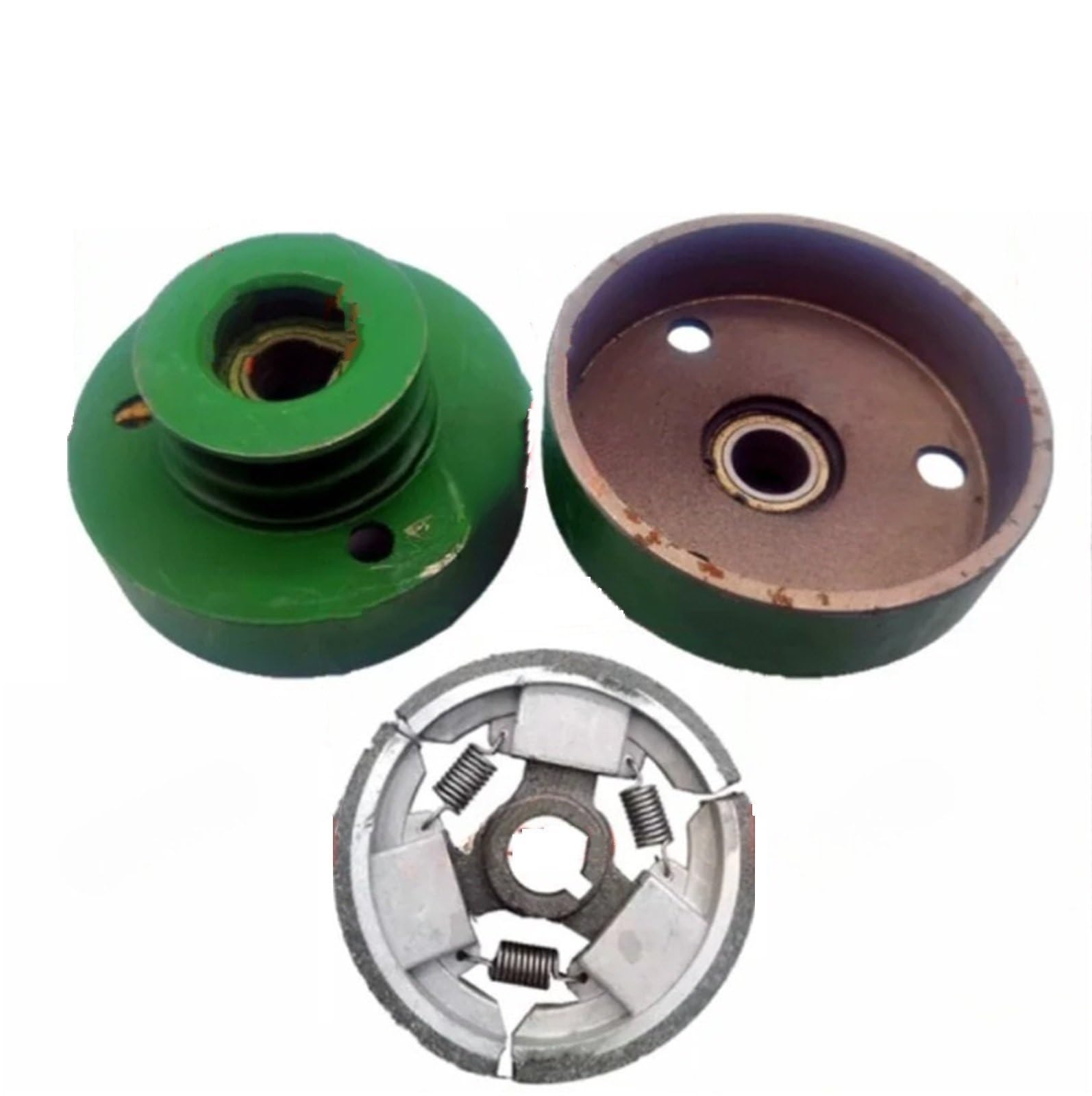 Embrague Asamblea Compatible con Motor de Gasolina 170F, Motor diésel, Embrague centrífugo automático, Embrague de Eje 168F20, polea de timón. Sets para Embrague(3)