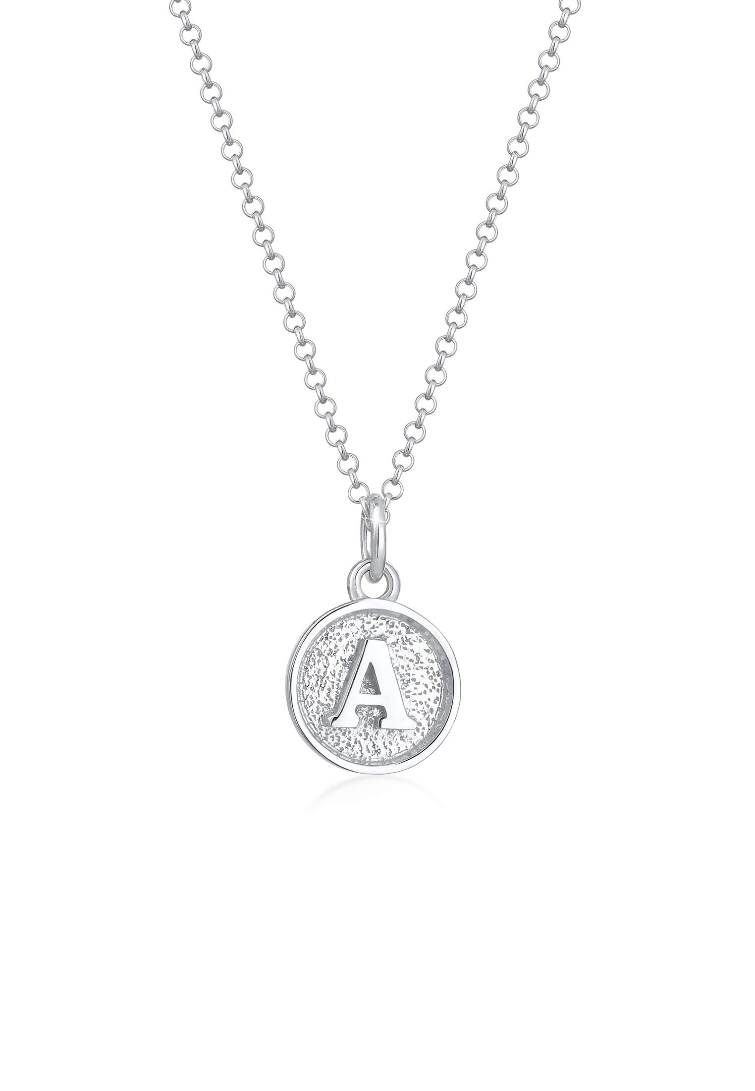 Elli Necklace Platelet Initials Letter A Minimal In 925 Sterling Silver