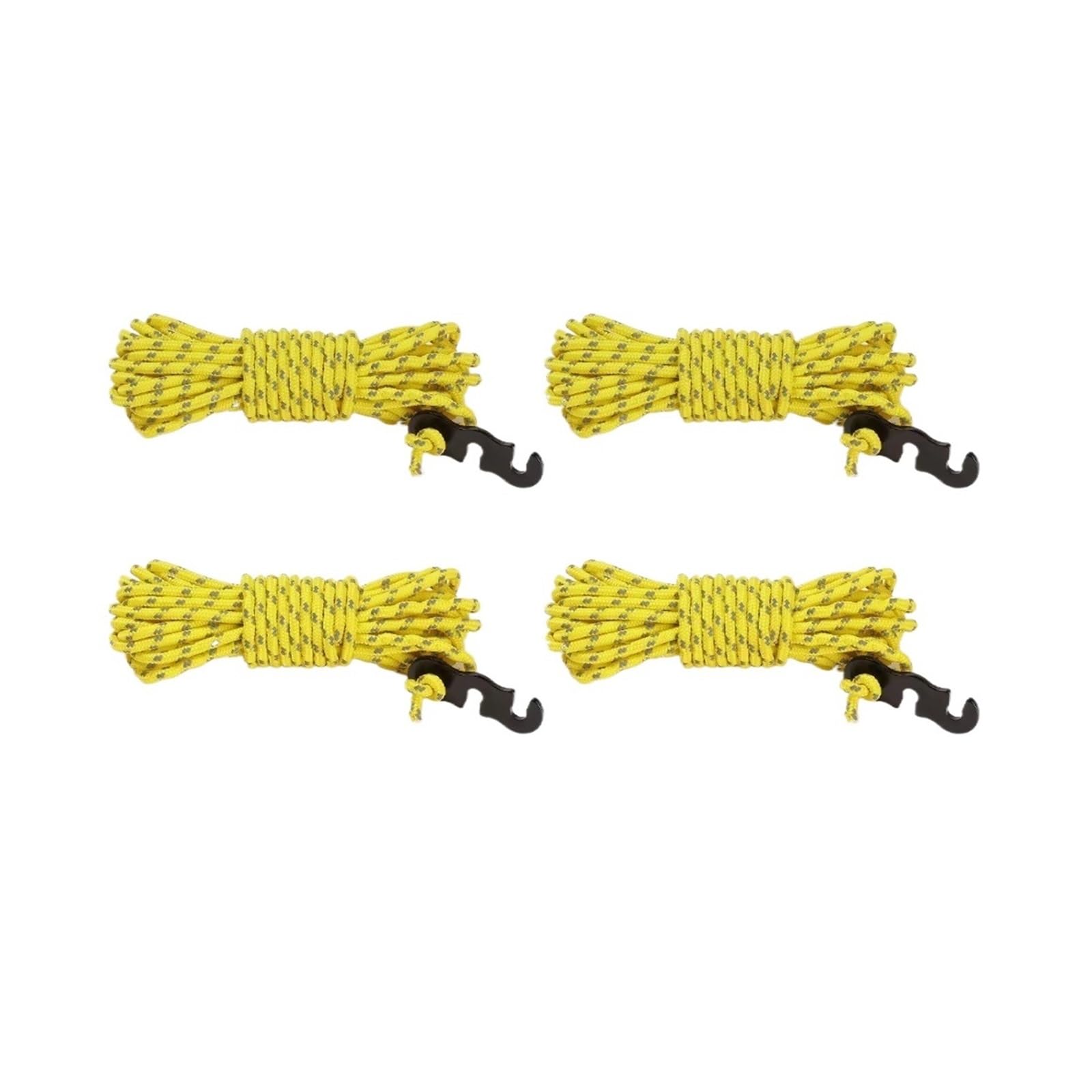 Guy Ropes 8Pcs Outdoor Guy Lines Tent Cords Reflective Camping Rope With Aluminum Guylines Adjuster Tensioner Pouch For Tarp Canopy
