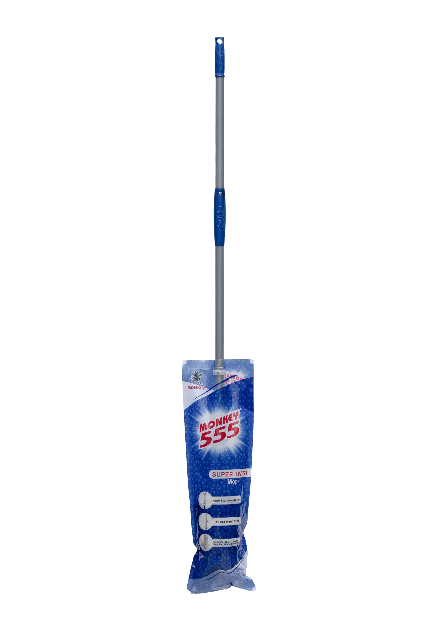 Monkey 555 Super Twist Mop, Self-Wringing Mechanism, Convenient