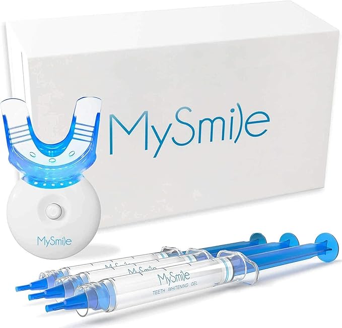 MySmile Teeth Whitening Kit with LED Light, 3 NonSensitive Teeth