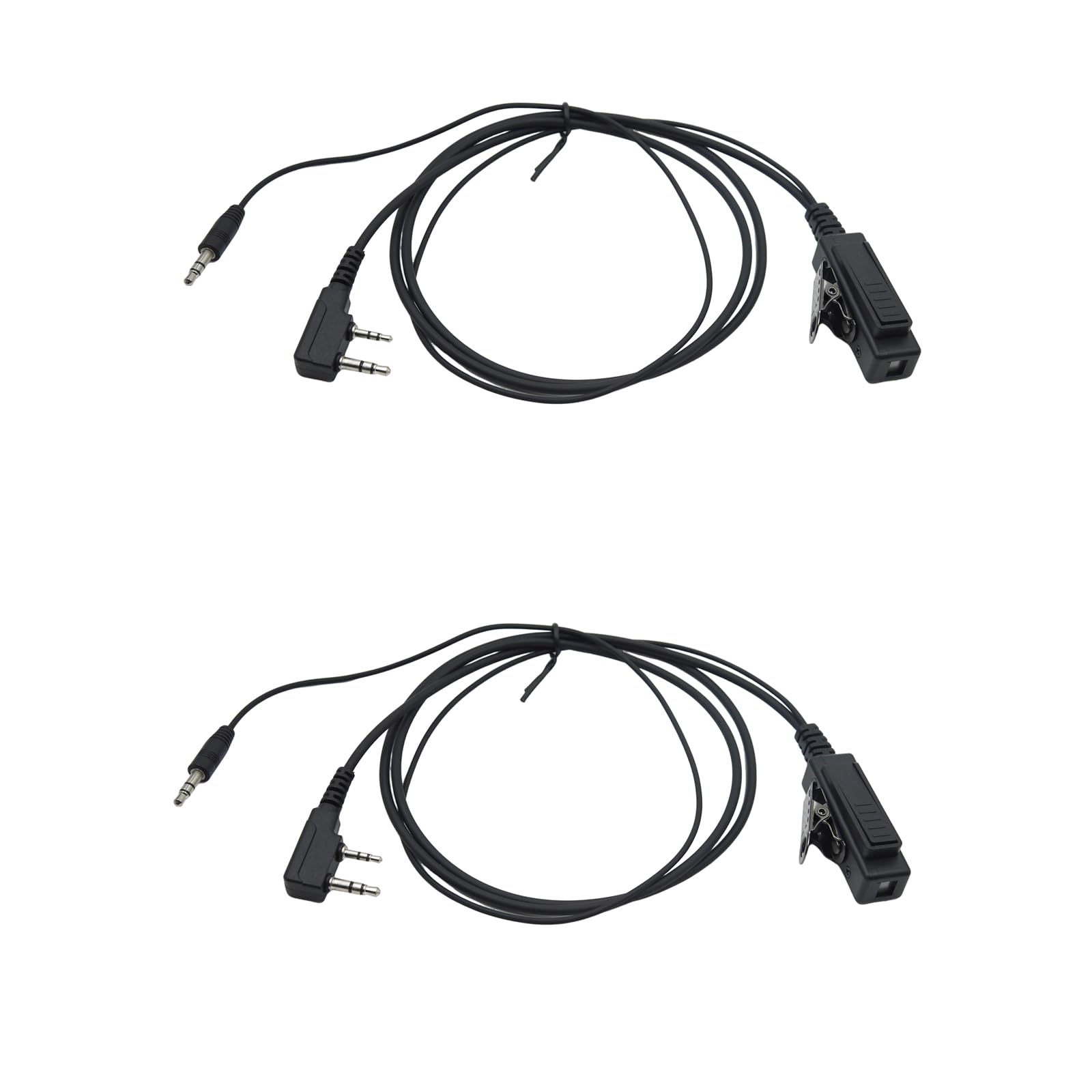 WODASEN Universal 2-Pin K1 to 3.5mm Audio Adapter with Push to Talk PTT Mic Connector Cable Compatible with Baofeng Kenwoo...