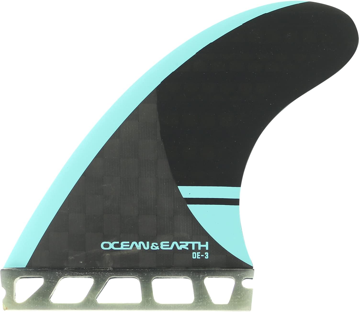 O&E - Ocean and Earth OE-3 Speed Thruster Single Tab Medium - Black/Blue Surfboard FIN