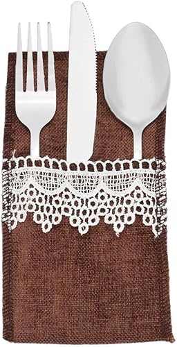 Miniatura 4 de rockcloud Camino de mesa de encaje de 15 x 75 pulgadas, bolsa de vajilla para decoración de banquetes de boda, Navidad, decoración de mesa de fiesta