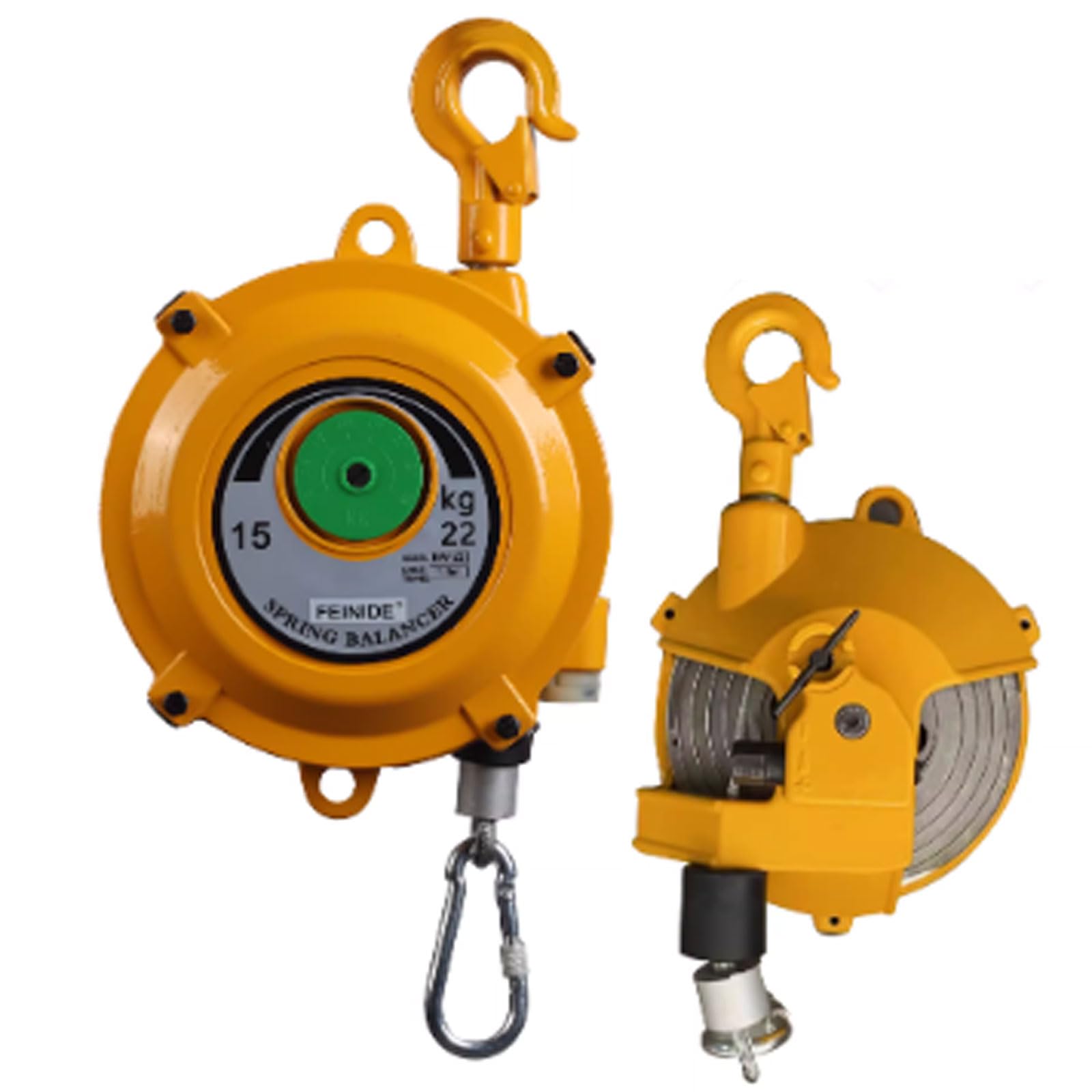 Équilibreur à Ressort Multifonction,Équilibreur à Ressort Robuste,Rétractable d'équilibreur de Ressort,Adapté aux usines et aux ateliers,Résistant à l'usure,Jaune,Inoxydable
