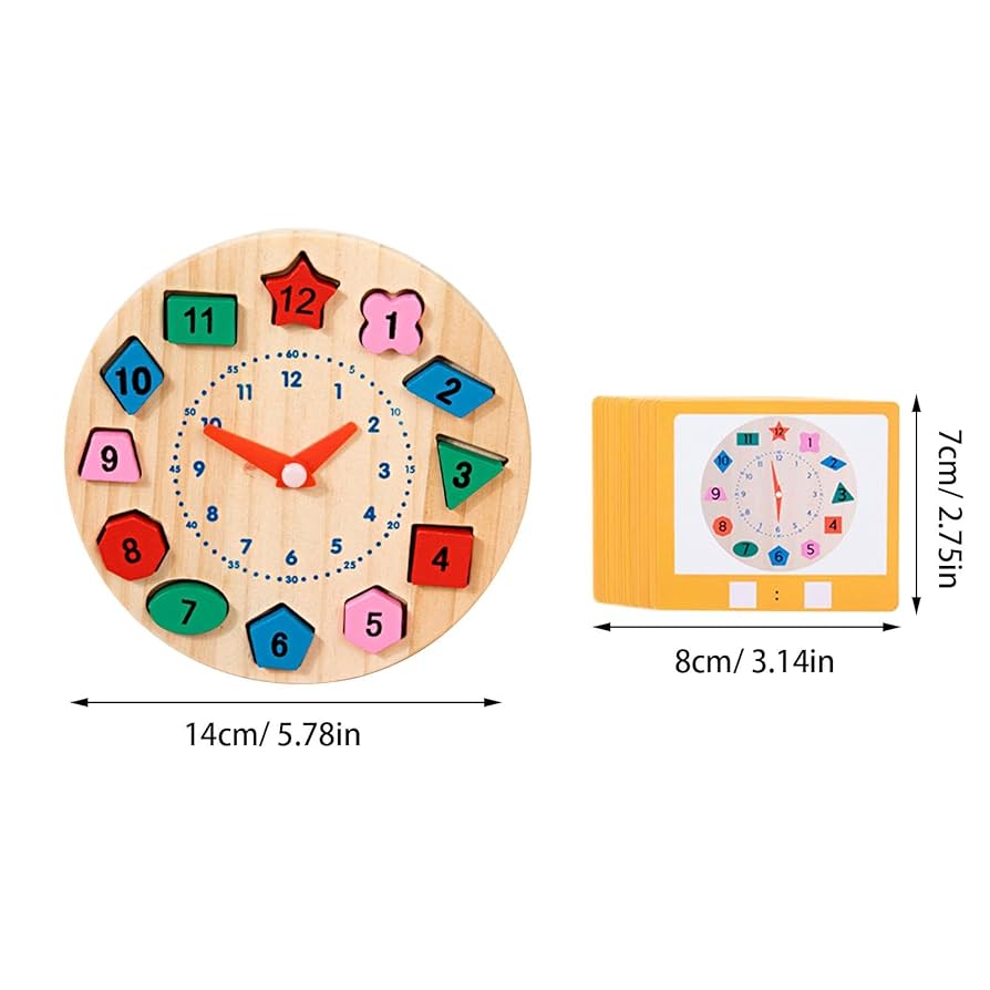 Amazon | 子供用トーキングクロック、木製時計おもちゃ、時間