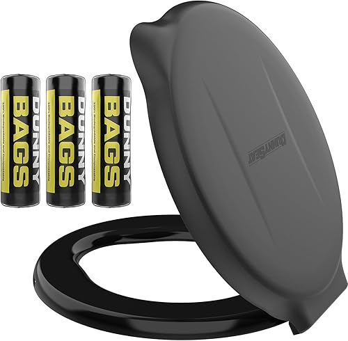 Dunny Seat Asiento portátil para inodoro al aire libre con tapa para campamento, senderismo y preparación de emergencias, se adapta a la mayoría de