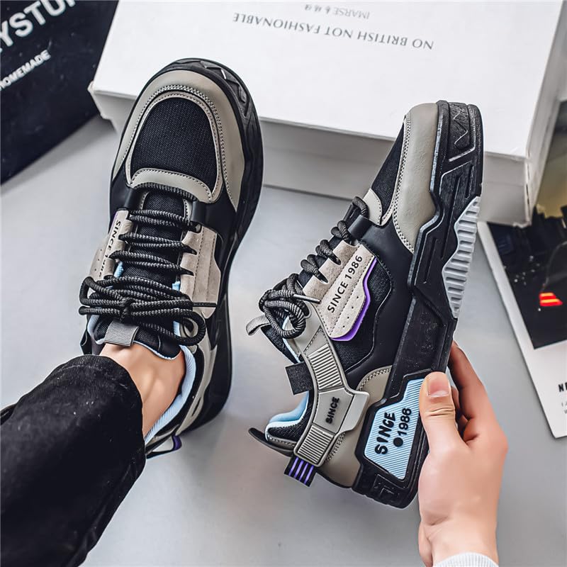 Men's Skateboarding Shoe Platform Fashion Sneakers Lace up Casual Walking Shoes Skate Shoes for Outdoor Comfortable Thick Sole Tennis Walking Shoes2