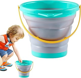 Sand Buckets for Kids,Collapsible Sand Bucket Multi Purpose for Beach - Beach Bucket Sand Buckets, Folding Bucket, Easter Bucket for Kids Camping Sreeka