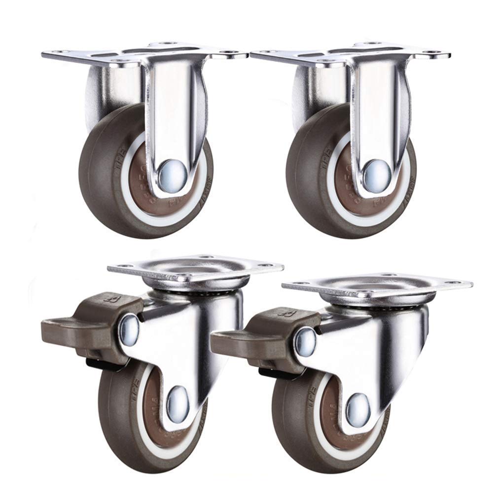 Roulettes pivotantes de 25 mm avec freins pour meubles et chariot