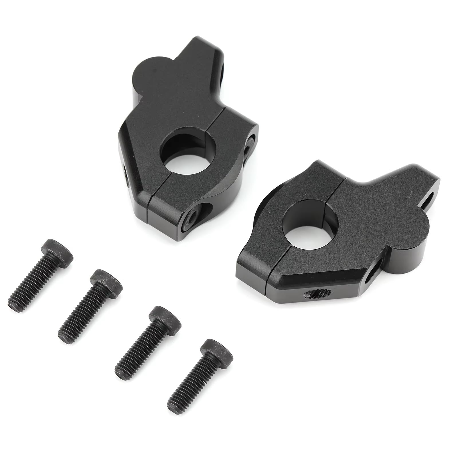 Alzas Manillar Elevadores de Manillar Negros de 22 mm y 7/8" con Desplazamiento extendido y Elevado para NC750X, Bajaj y Dominar 400 Abrazadera Manillar Motocicleta(Negro)