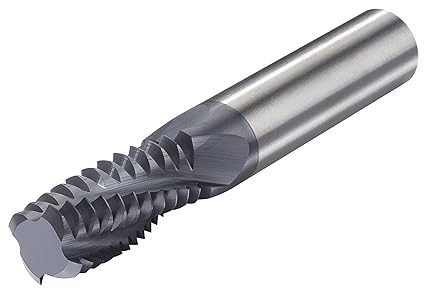 Micro 100 TM-290-16X Solid Carbide Precision Thread Mill AlTiN Coated 4 Flutes 0.290 Cutter Diameter 0.170 Neck Diameter 1 Neck Length 0.002 Flat 0.75 Thickness 14 to 40 Threads per Inch 3/8 Shank Diameter 4 Overall Length