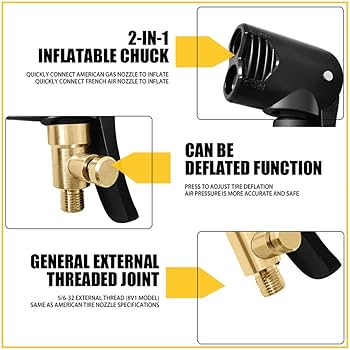 Multi-Use Dual Head Bike Pump Adapter For Bicycle Jamaica