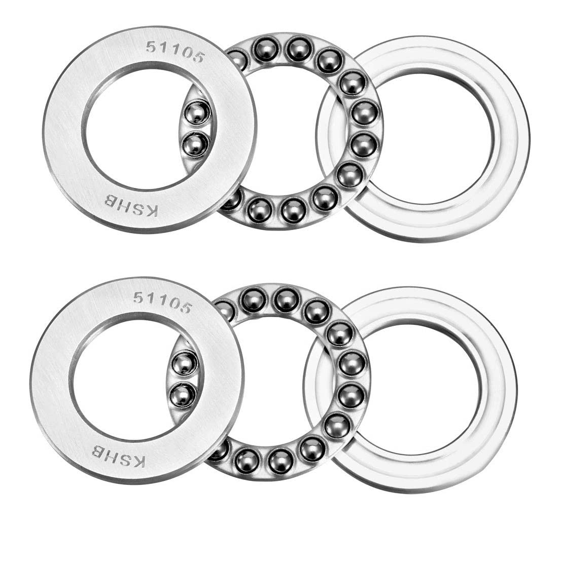 INVENTO 2Pcs 51105 25mm Axial Thrust Ball Bearing 25x42x11mm Single Direction carbon steel ball bearing (B09M181QQX) Amazon Price History, Amazon Price Tracker