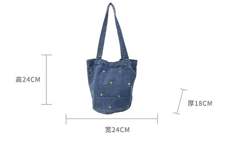 新作☆お出掛けトート☆3way☆手刺繍☆ショルダー付☆ヴィンテージデニム 予約販売】フラワー刺繍デニムトートバッグ | KISHIKA
