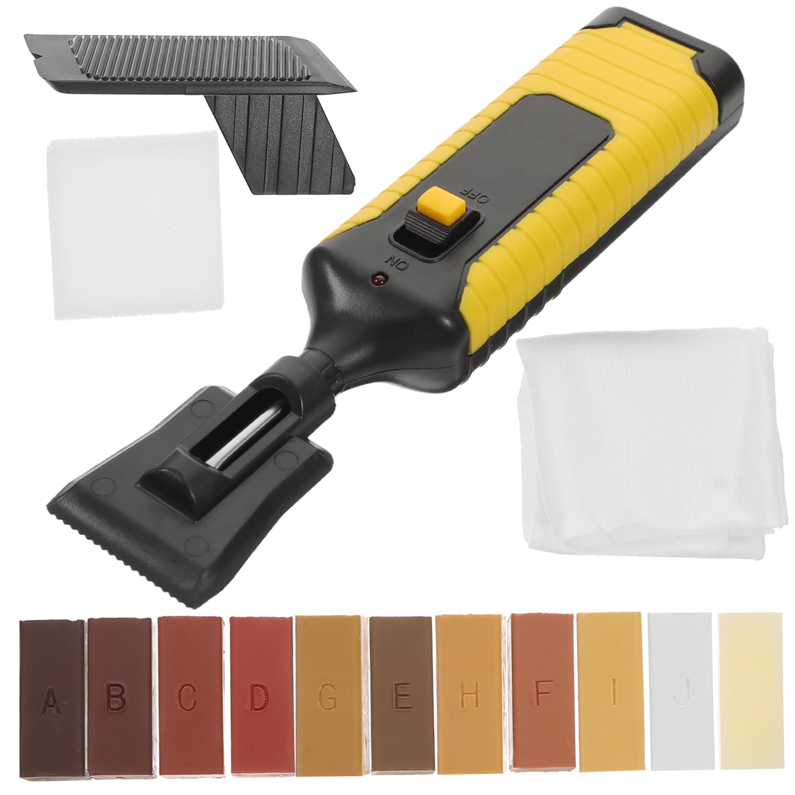 Vaguelly Kit di Riparazione per Pavimenti in Laminato, 11 Blocchi di Cera, Riscaldamento Rapido Abs, per Graffi e Zone Danneggiate in Cucina o Casa