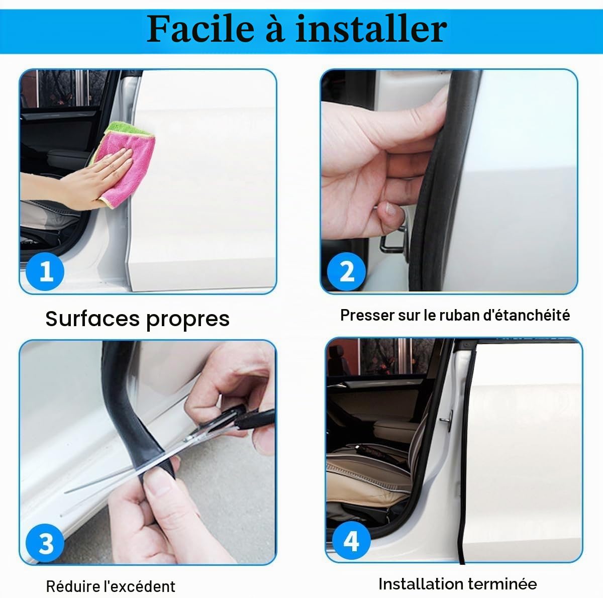 Joint de porte universel en caoutchouc, 6 m, pour voitures, bateaux, camping-cars, etc