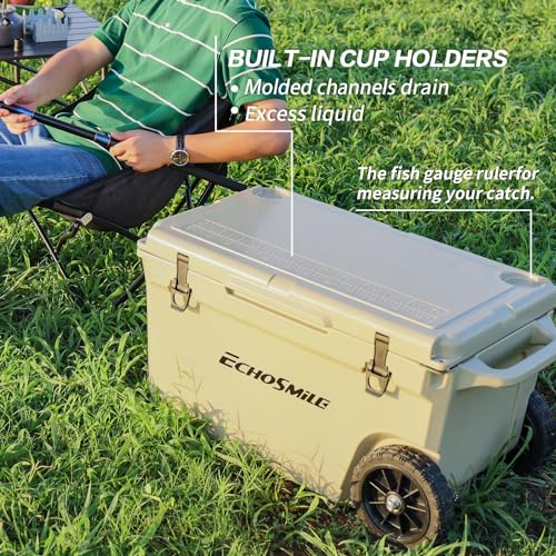 Image of EchoSmile 25 /30 /35 /40 /60 /75 Quart Rotomolded Cooler, Built to Stand up to The Rigors of The Journey