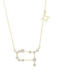 Barzel 18K Gold Plated Astrology Zodiac Constellation Horoscope Necklace