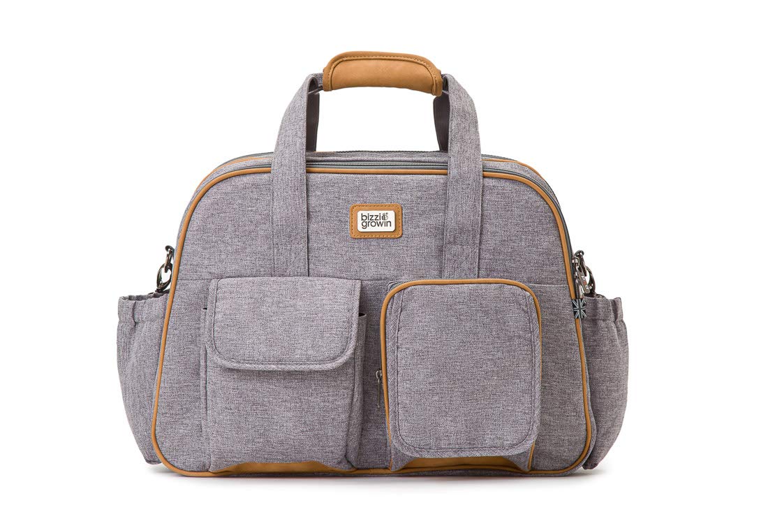 BIZZI GROWIN POD 여행용 침대 및 기저귀 갈이대 WINDSOR GREY 원사이즈