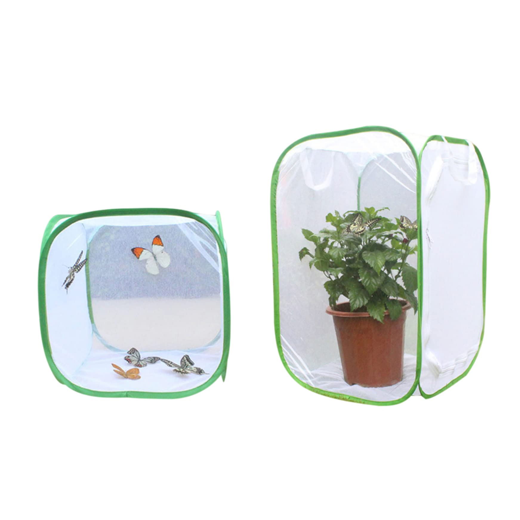 Yeory Butfly reproduisant Net Pliage Habitat Habitat Cage de Papillon Blanc Cage de Papillon pour Enfants Garden Science Education Tool 40x40x60cm, Cage Papillon