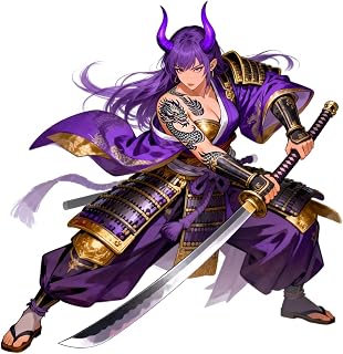 Anime Samurai Car Stickers Demon Girl for Women Girls Kids Adults Teens - Vinyl DIY Decals for Bumpers Fuel Tank Covers Computer Cases Refrigerators Glass Decorative Accessories 5.1'' (C,5.1'')