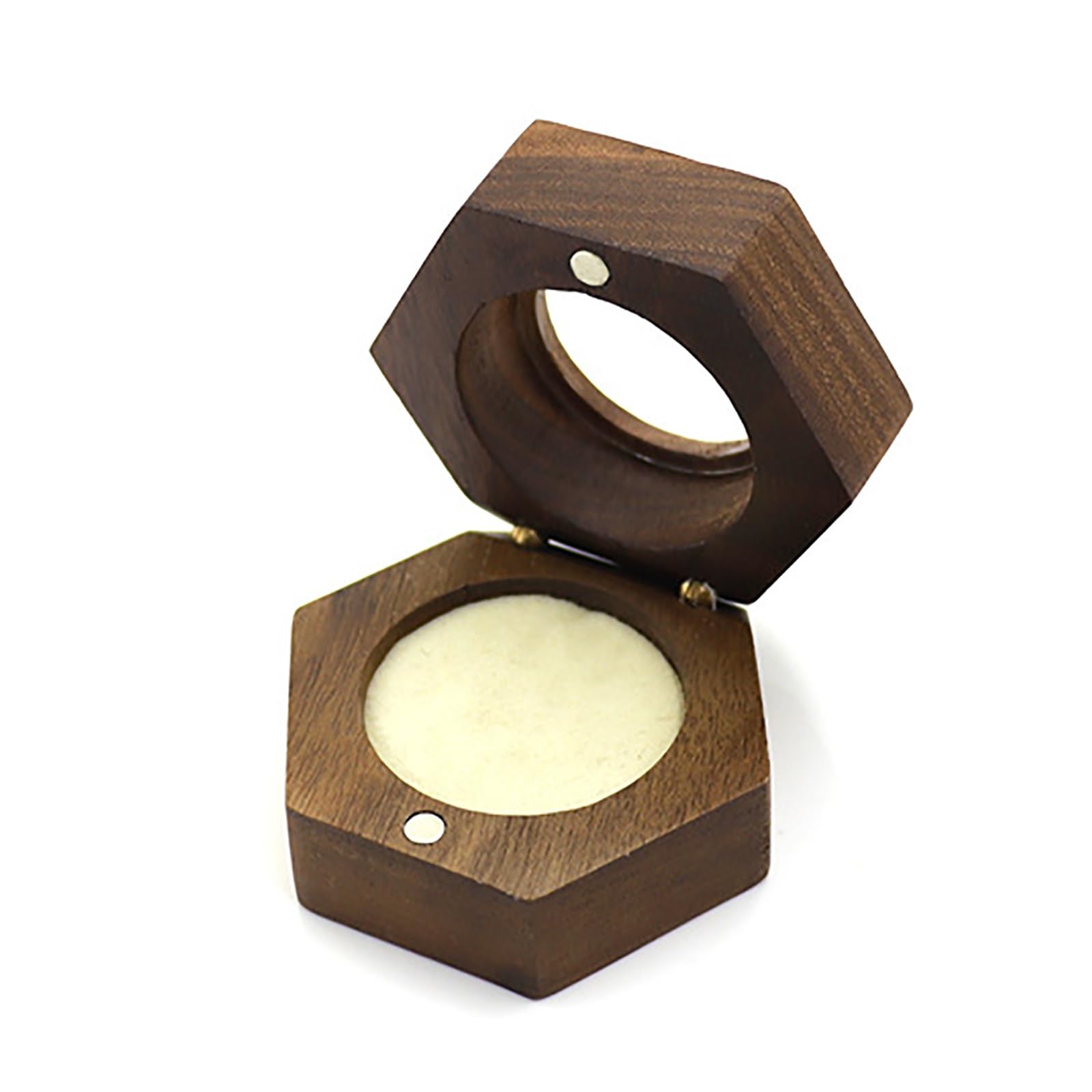 DUMRALBQE Wooden Ring Box Wooden Velvet Lined Ring Box Storage for Storage and Placement(Beige)