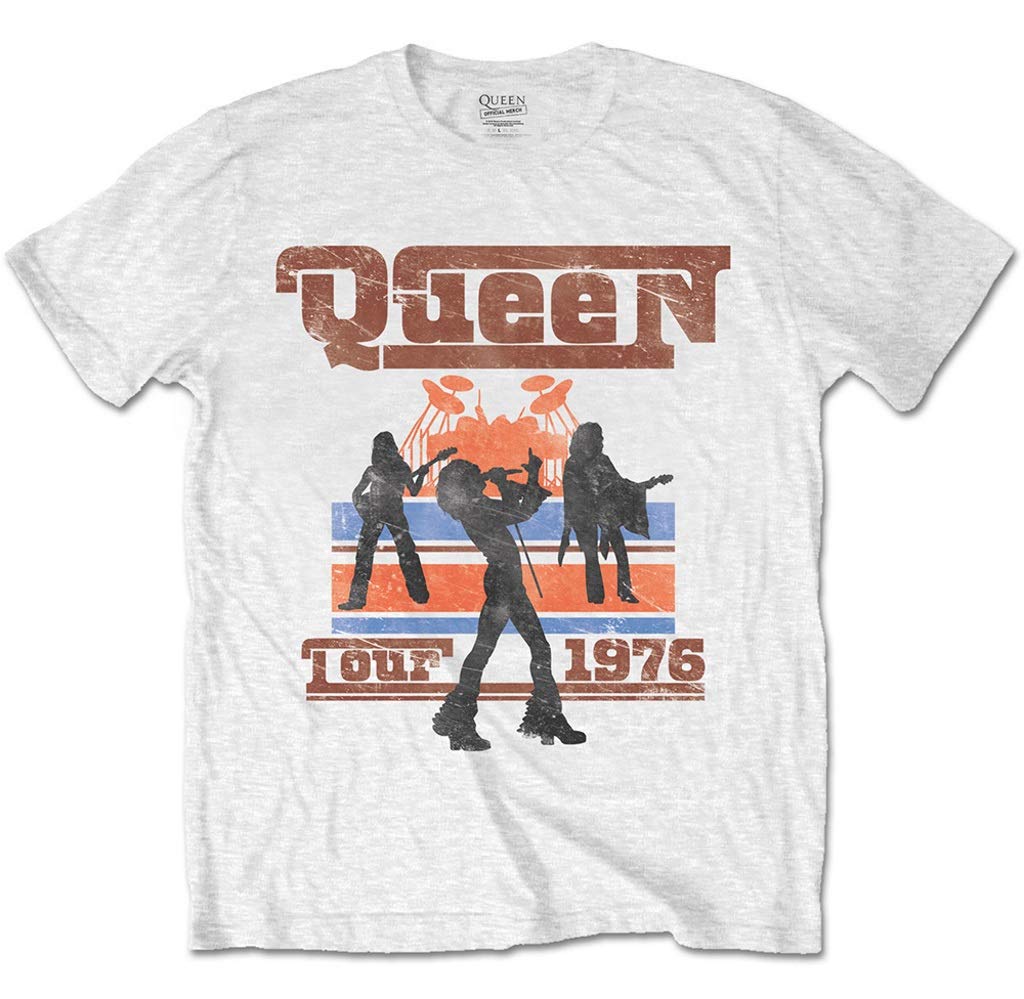 Queen '1976 Tour Silhouettes' (White) T-Shirt (Medium)