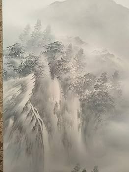 真作/青木桂岳/山水図/桐共箱付/布袋屋掛軸HE-45 真作/青木桂岳/山水図/桐共箱付/布袋屋掛軸HE-45