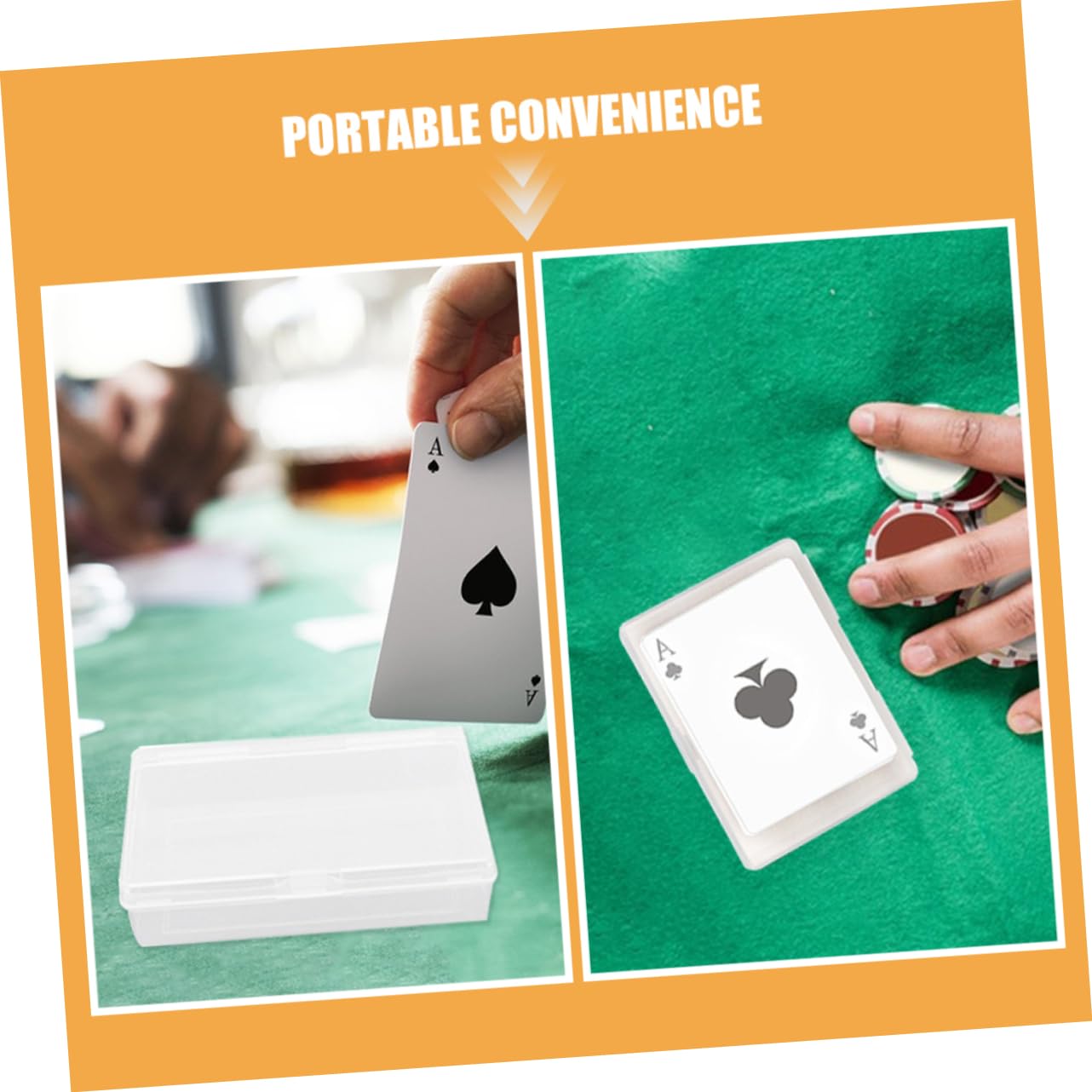 WOONEKY 12pezzi Scatole Trasparenti in Plastica Vuote Per Carte Da Gioco Custodia Carte Plastica Contenitore Per Trasparente Organizer Per Scatole Da Poker
