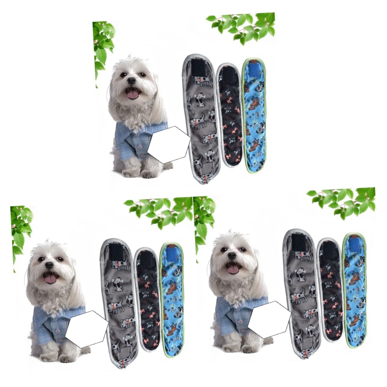 minkissy 9 Piezas 12 Pañal perrita pañales Lavables para Perros pañales Reutilizables para Perros pantalón físico para Mascotas pañal de Perro Hembra contra el acoso cordón Umbilical