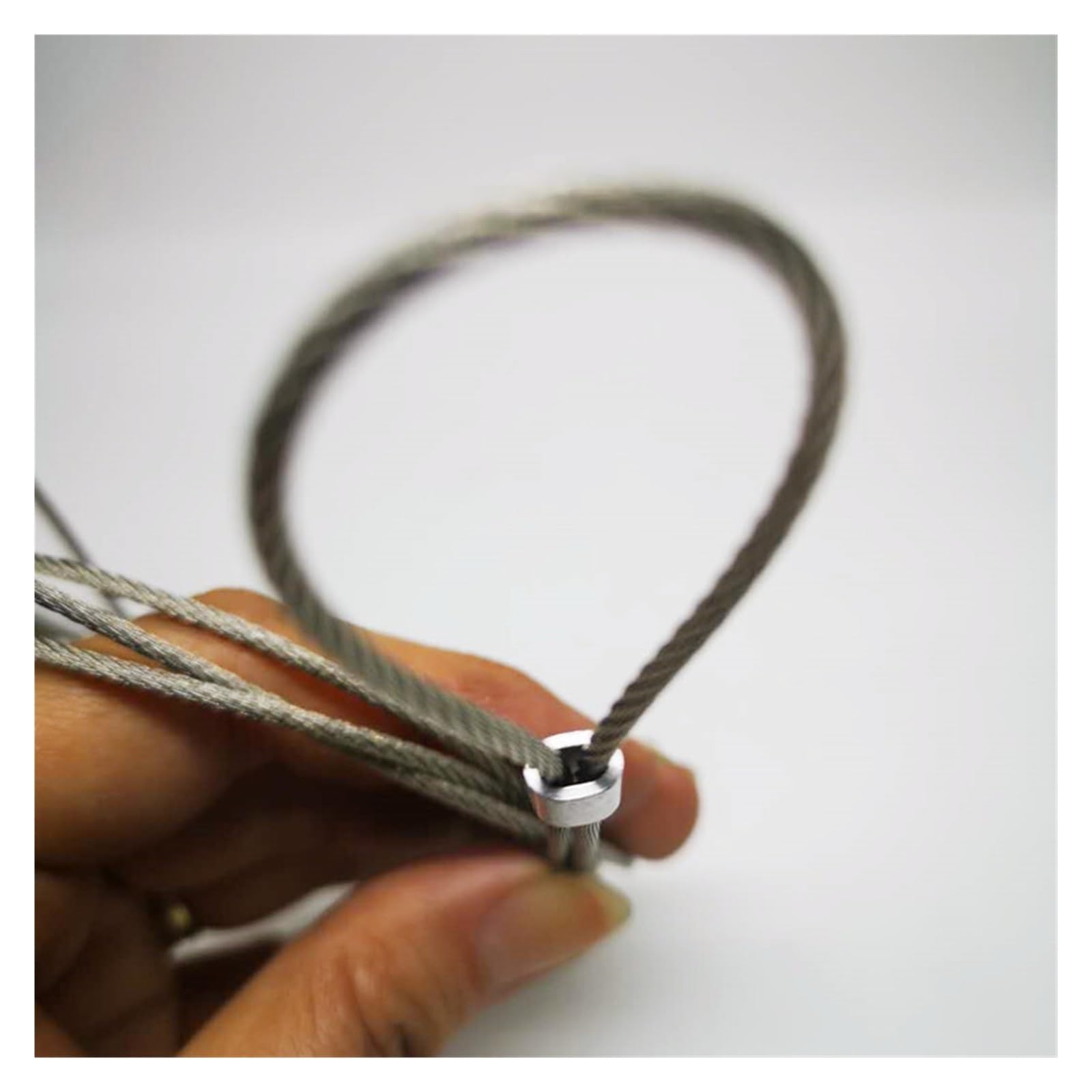 10 Pezzi di Manicotti in Alluminio ovali con Foro Singolo da 14 mm di Diametro for crimpare Cavi Metallici
