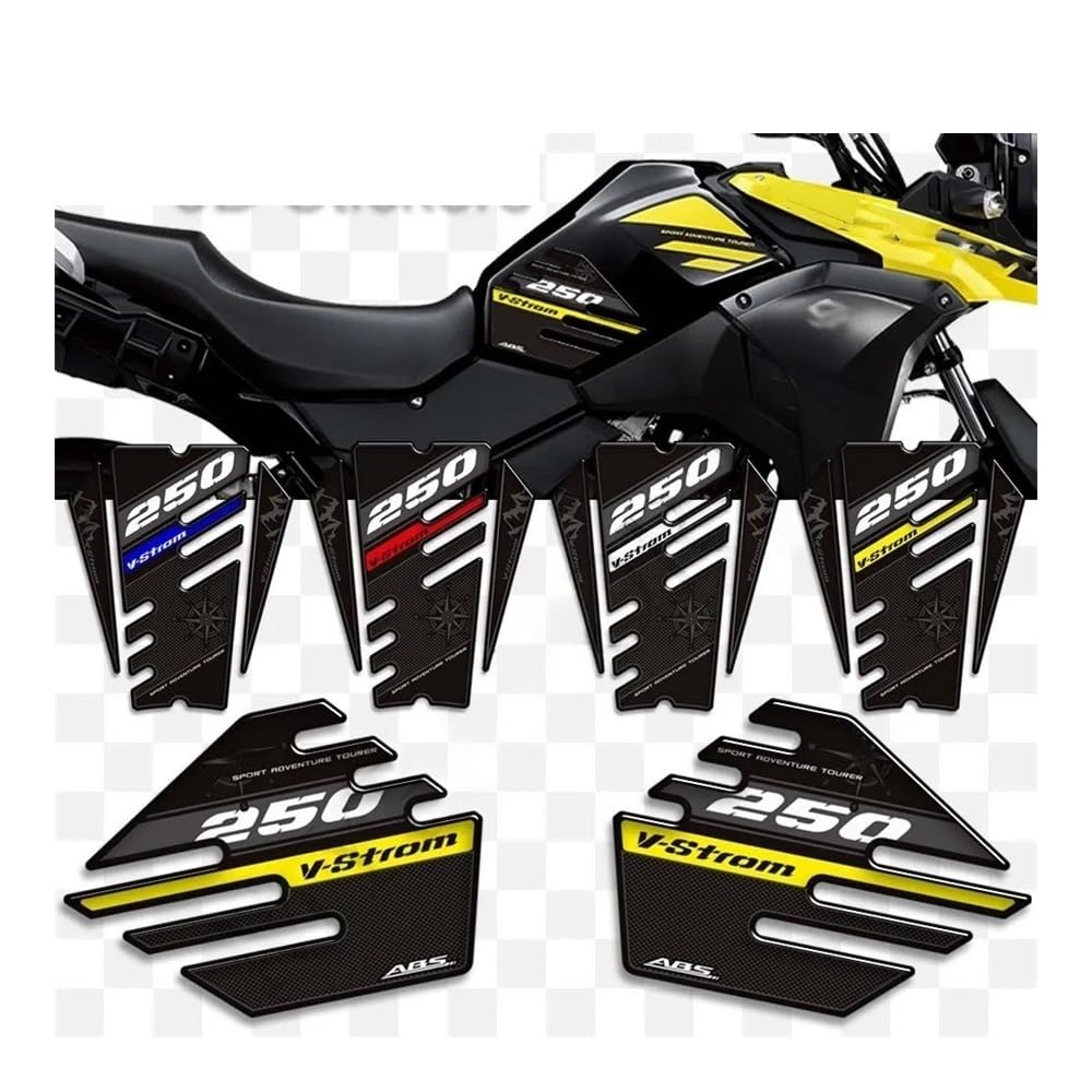 Motorrad Tankschutz Pad Für V-Strom V Strom DL 250 SX 250SX Motorrad Tankpad Seiten Benzin Kraftstoff Öl Kit Knieprotektor Aufkleber Dekor 2016-2022