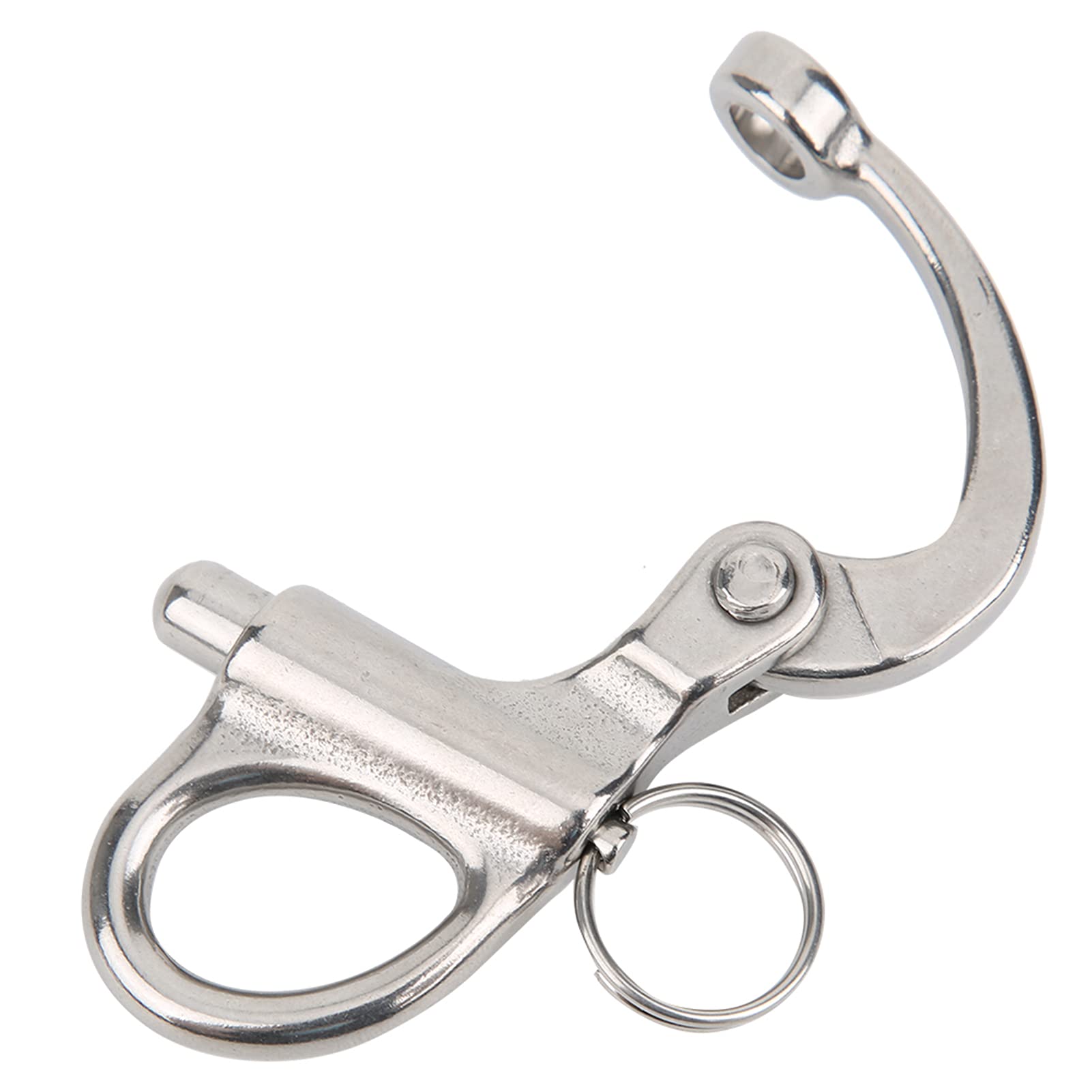 Tomantery Stainless Steel Snap Hook Climbing Snap Hook for Outdoor Activities for Mountaineering Buckle Fast Directional Connecting Shackle (70MM)
