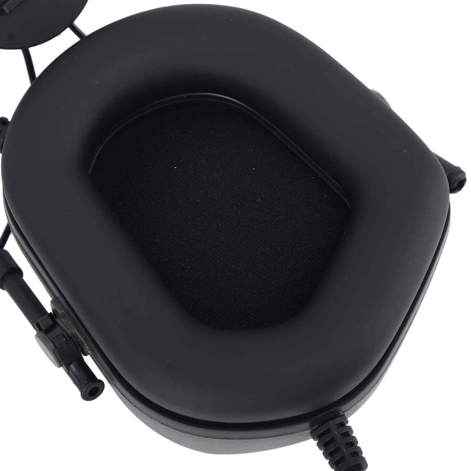 Haofy Auriculares de Tiro, Auriculares de Protección Auditiva Flexibles Telescópicos, Rotación de 360 ​​Grados, Algodón Insonorizado, Plegable para Militares (Verde)