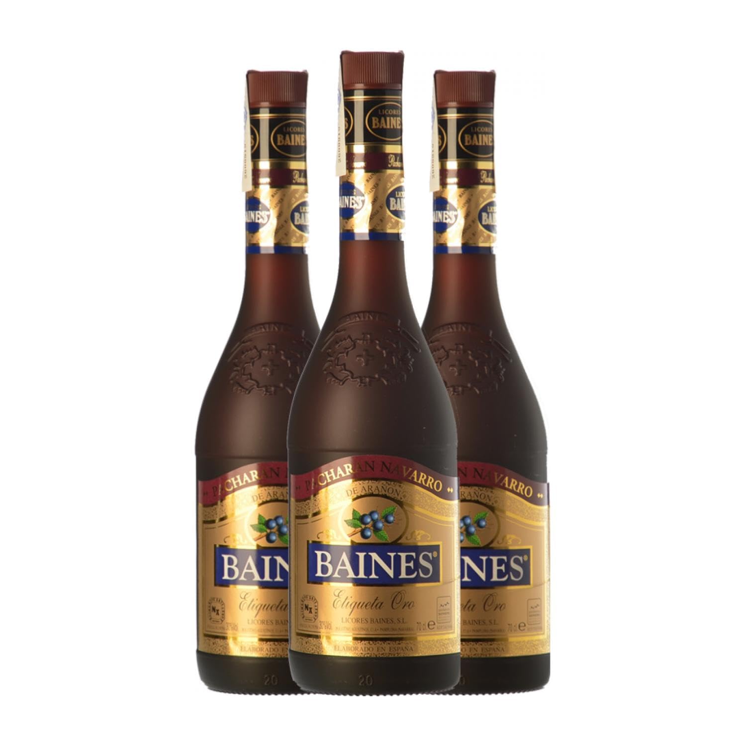 Pacharán Baines Oro 70 cl (Caja de 3 Botellas de 70 cl)