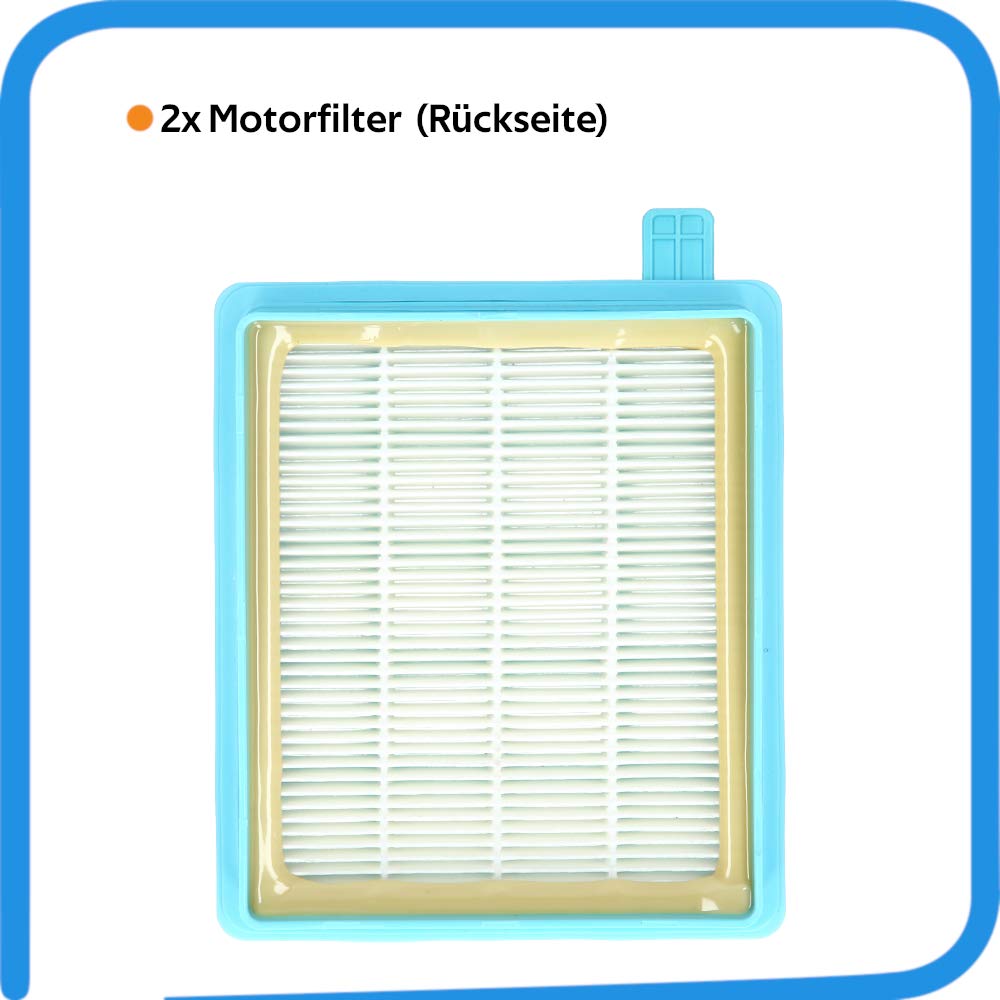 KEEPOW Set Filtri Ricambio Per Philips PowerPro Active E Compact: 2 Filtri EPA + 8 Filtri Motore + 16 Filtri Schiuma