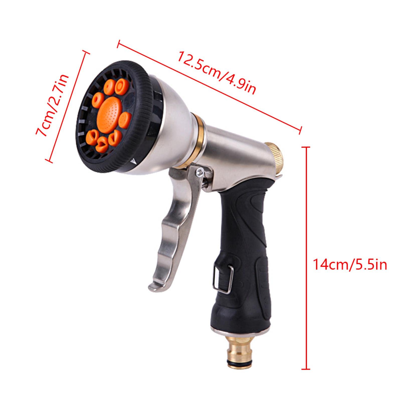 Jardín Multi Spray Pistola de riego Manguera Pulverización Pistola de agua a presión Lavadora de autos Boquilla de limpieza Manguera de jardín Pistola de agua Aspersor Huerto Riego Pistola de agua