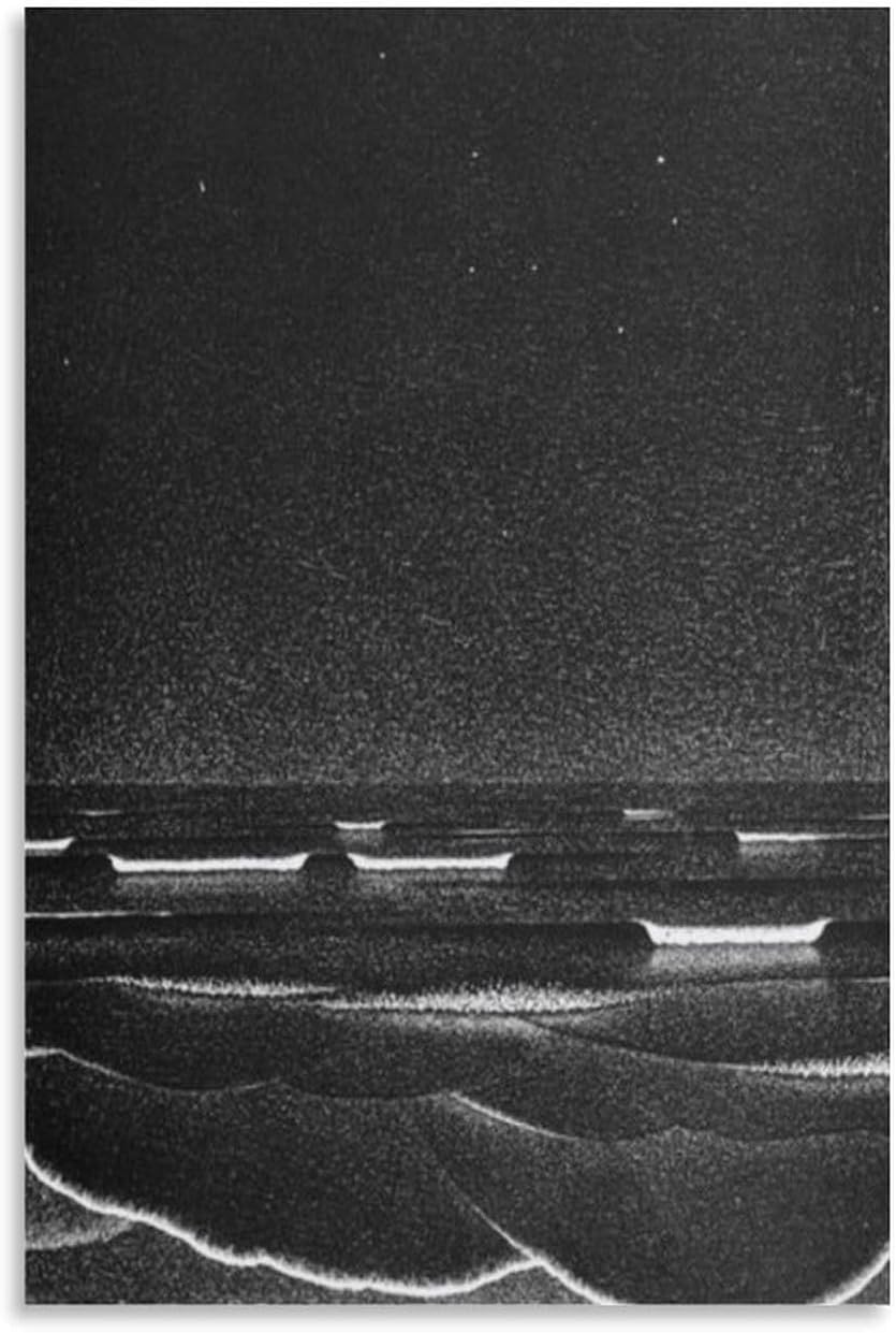 Zzyggn Gmgsw White M.c. Escher Poster M.c. Escher《Fluorescent Sea》Wall Art M.c. Escher Prints M.c. Escher Painting Canvas For Home Wall Decor Picture 40X55cm No Frame