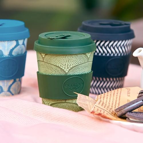Miniatura 6 de Ecoffee Cup Taza de café reutilizable de 8 onzas (8.1 fl oz)  Taza de viaje a base de plantas PLA con tapa de silicona, sin melamina y apta para
