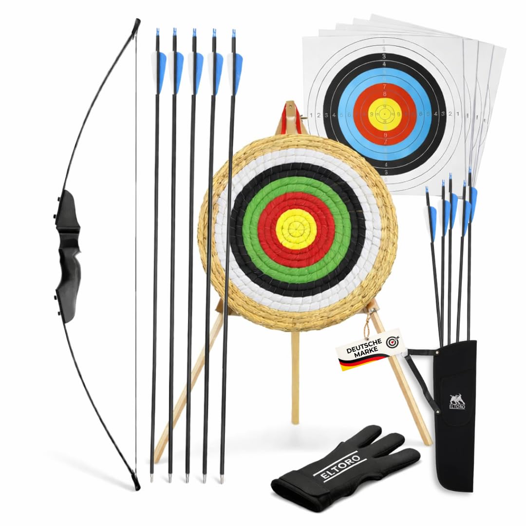 BSW Recurve Bogen Set 52 Zoll für Rechtshänder Einsteigerbogen (132 cm)