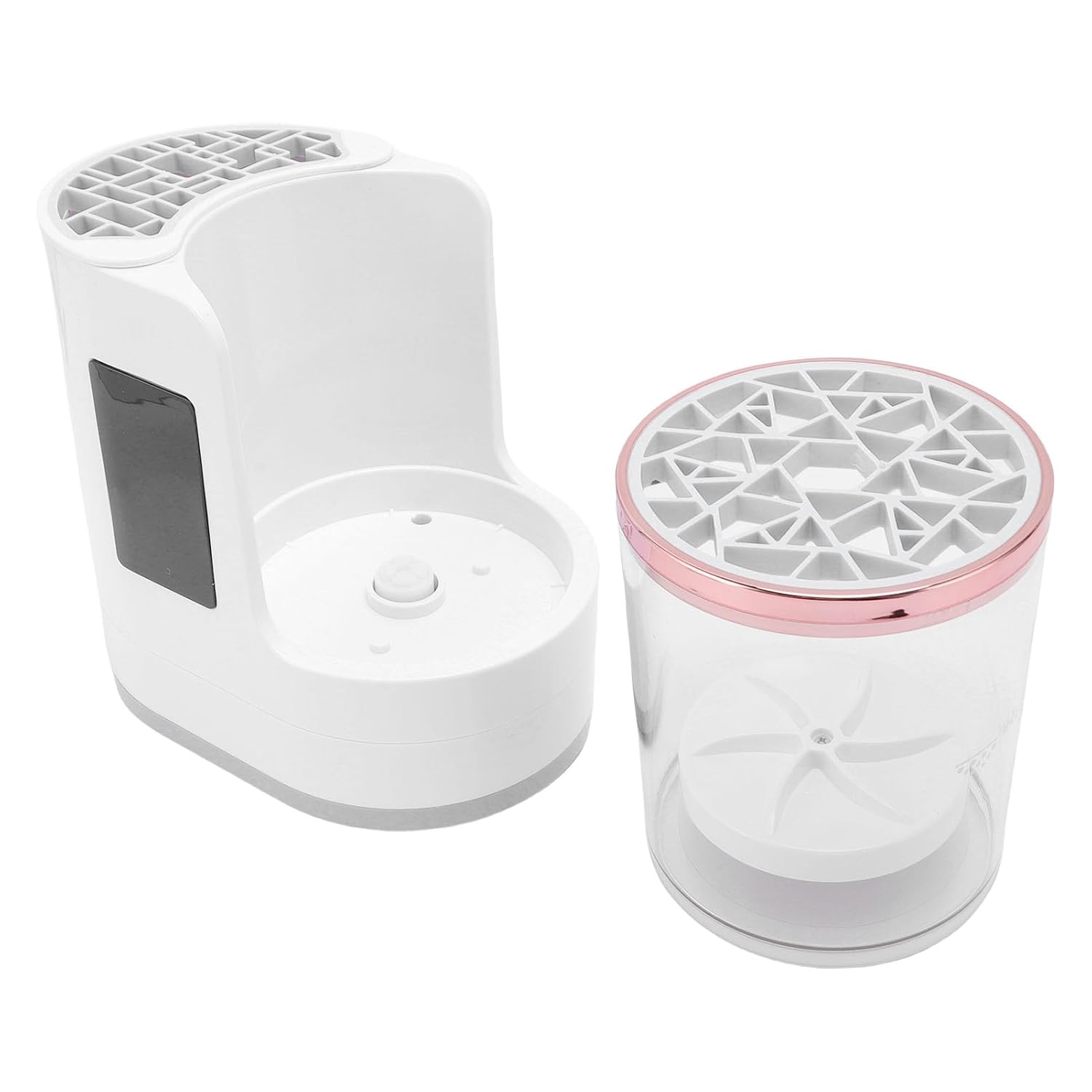 Semme Electric Makeup Brush Cleaner Machine 850 RPM High Speed Automatic Brush Cleaner Dryer with Timer Function Time Saving Multi Function Maintenance Solution